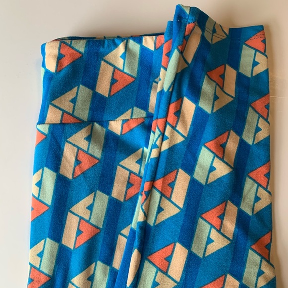 LulaRoe Blue Leggings One Size - Picture 2 of 4